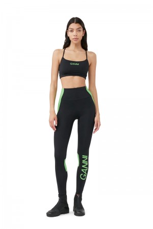 Ganni Active Ultra High Taille Leggings Schwarz | 036-EVWBLY