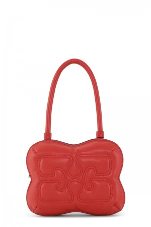 Ganni Butterfly Handtasche Rot | 539-JOULZK