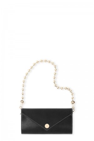 Ganni Chain Mini Handtasche Schwarz | 721-QITSOJ