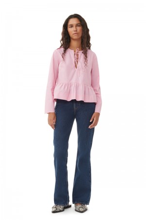 Ganni Rigid Denim Betzy Jeans Dunkelblau Grau | 359-CUSZXO