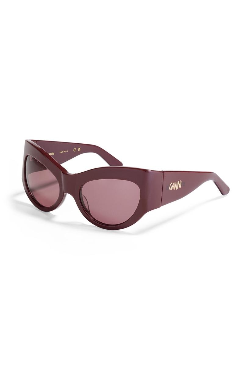 Ganni ACE & TATE TRIXIE Sonnenbrille Bordeaux | 358-CQFMIJ