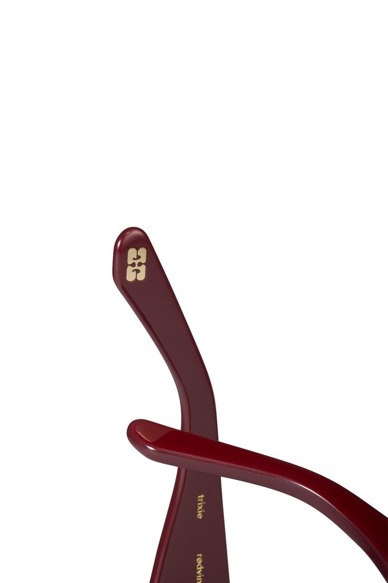 Ganni ACE & TATE TRIXIE Sonnenbrille Bordeaux | 358-CQFMIJ