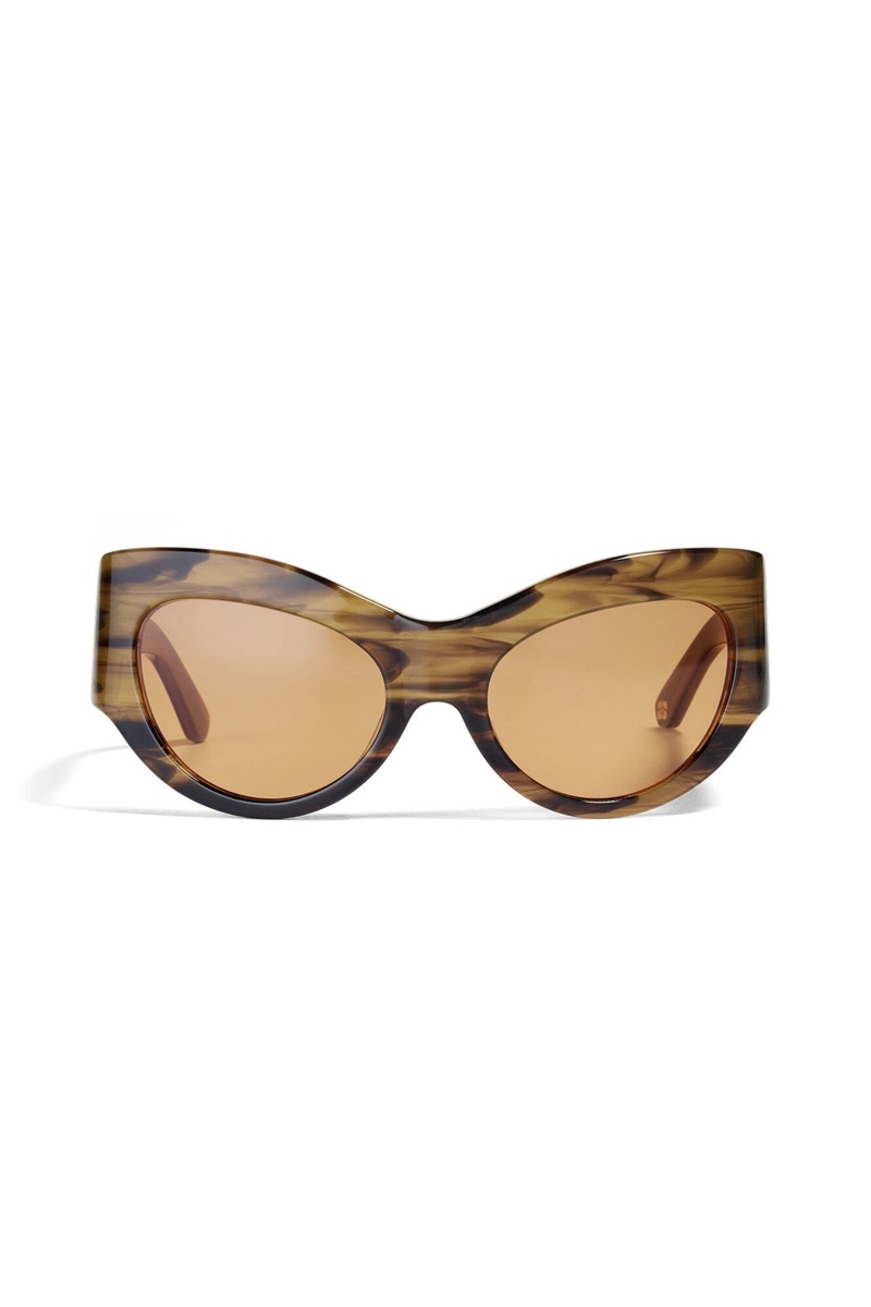 Ganni ACE & TATE TRIXIE Sonnenbrille Braun | 501-CRAZPN