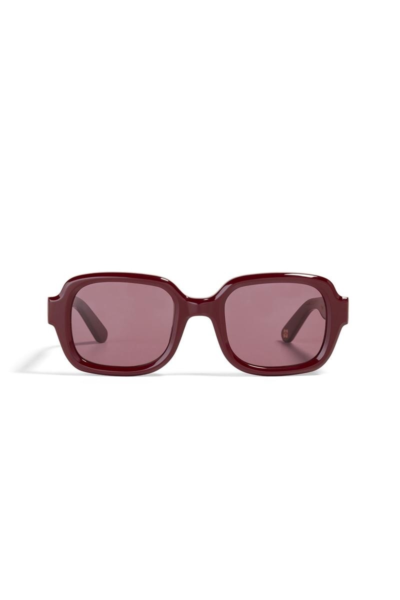 Ganni ACE & TATE TWIGGY Sonnenbrille Bordeaux | 839-HFBRDN