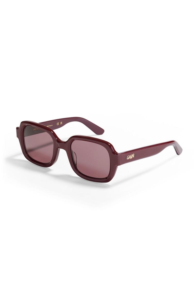 Ganni ACE & TATE TWIGGY Sonnenbrille Bordeaux | 839-HFBRDN