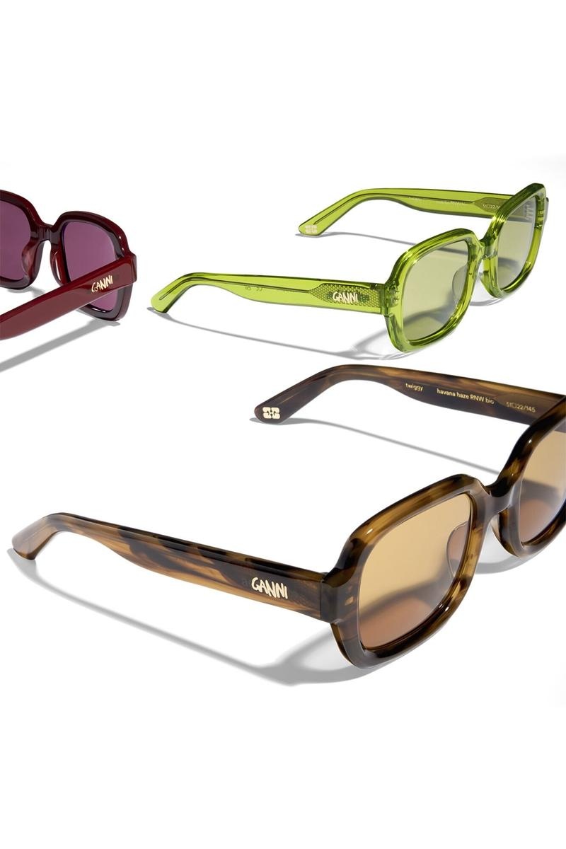 Ganni ACE & TATE TWIGGY Sonnenbrille Bordeaux | 839-HFBRDN