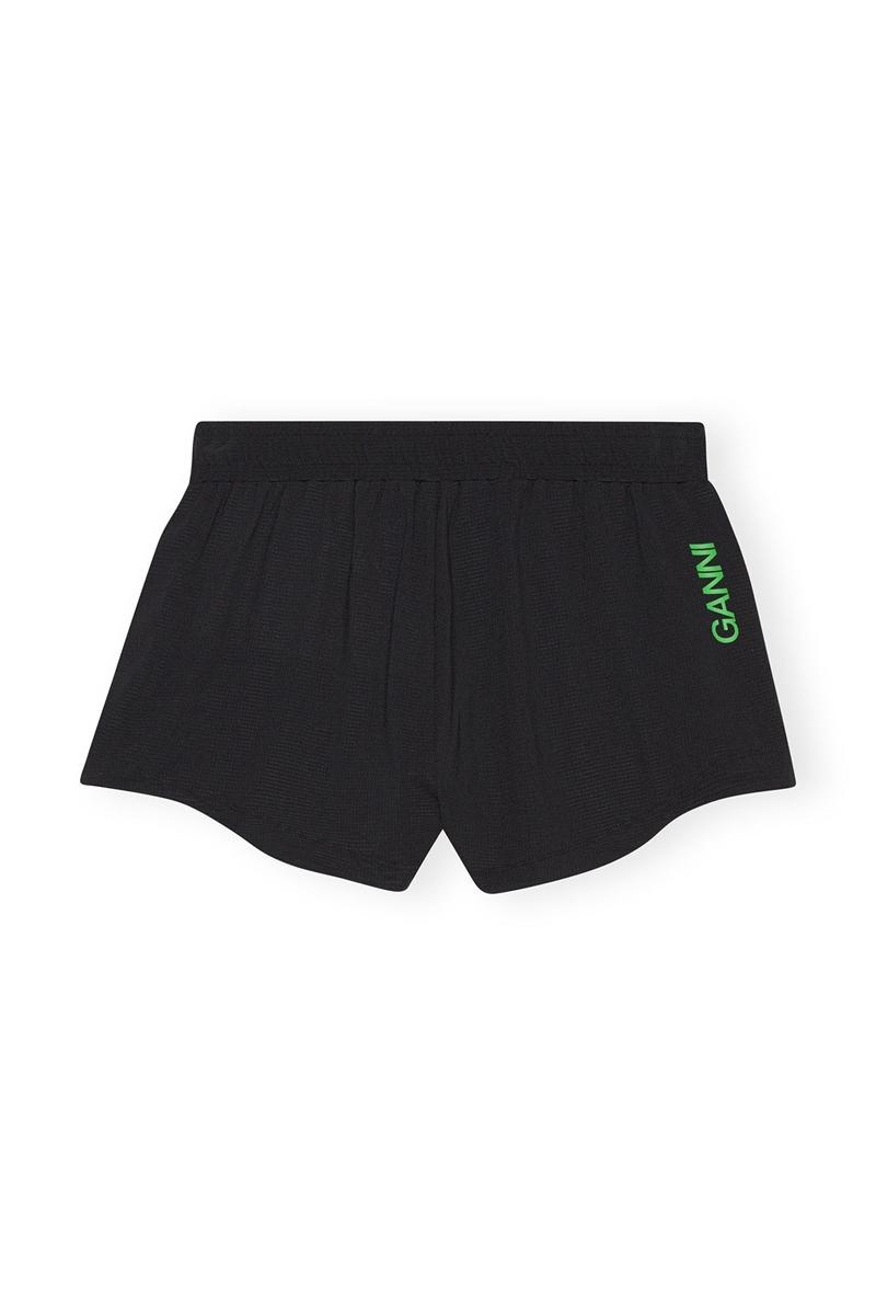 Ganni Active Mesh Kurze Hose Schwarz | 491-HCIKUG