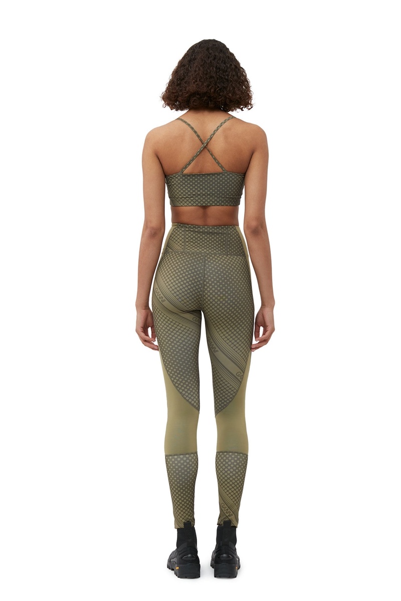 Ganni Active Ultra High Taille Leggings Olivgrün | 028-HXLCEJ