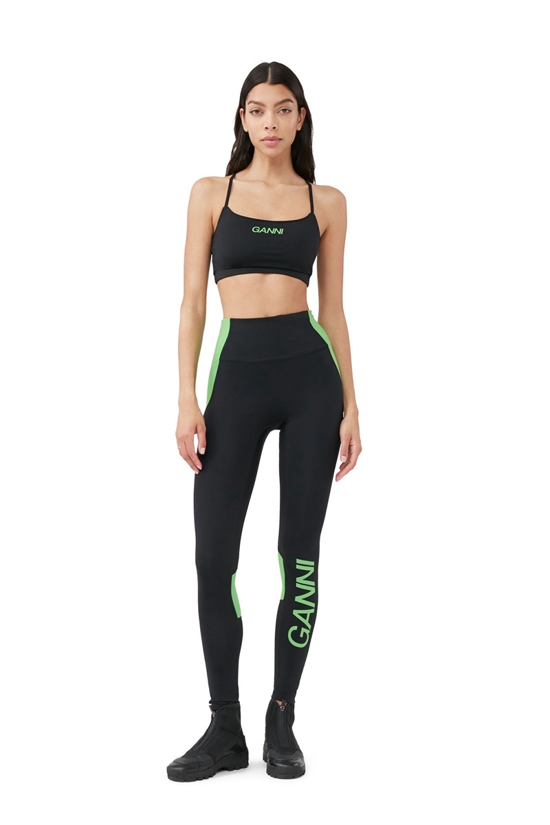 Ganni Active Ultra High Taille Leggings Schwarz | 036-EVWBLY