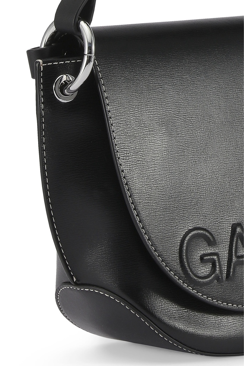 Ganni Banner Satteltaschen Schwarz | 231-SZUYLC