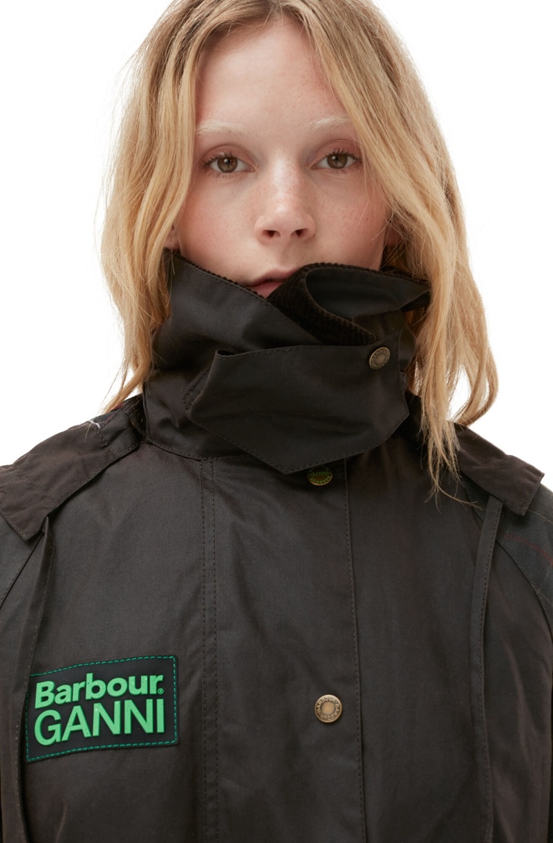 Ganni Barbour Burghley Mäntel Schwarz | 459-YCPFZR