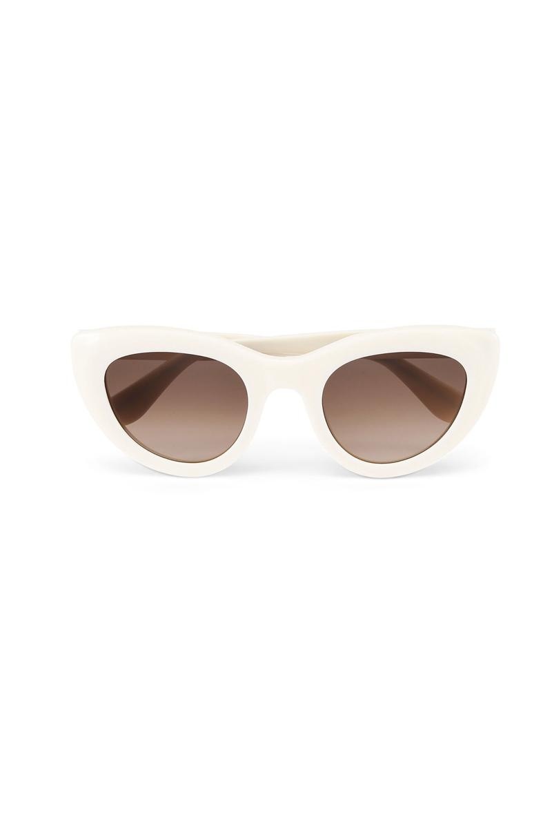 Ganni Biodegradable Acetate Cat Eye Sonnenbrille Beige | 817-XRTOQW