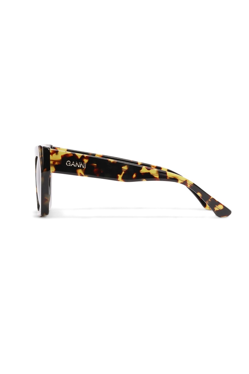 Ganni Biodegradable Acetate Oversized Sonnenbrille Schwarz | 542-MLGIXK