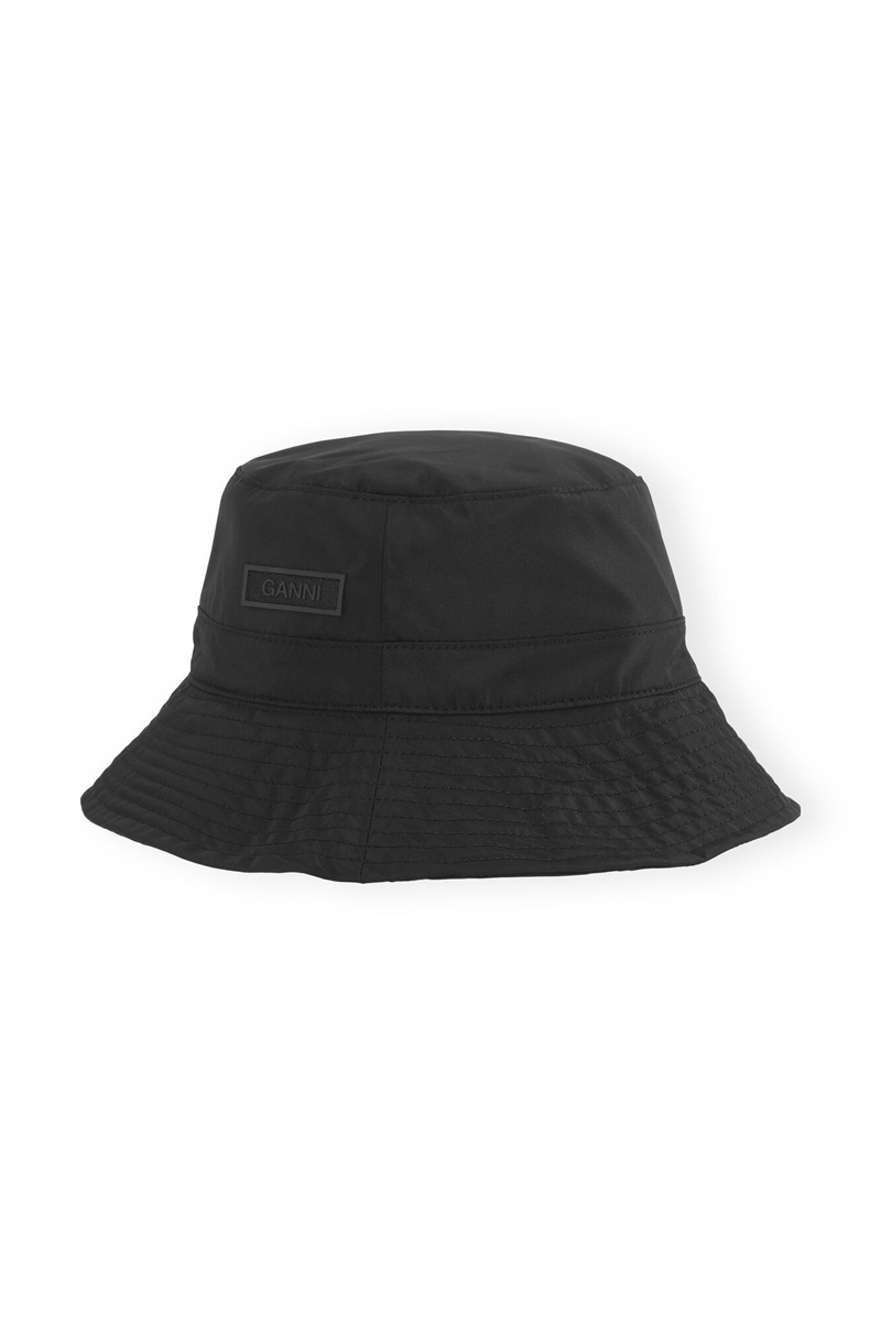 Ganni Bucket Hüte Schwarz | 673-MPKRHQ