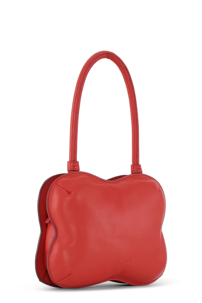 Ganni Butterfly Handtasche Rot | 539-JOULZK