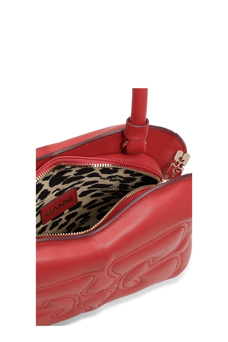 Ganni Butterfly Handtasche Rot | 539-JOULZK