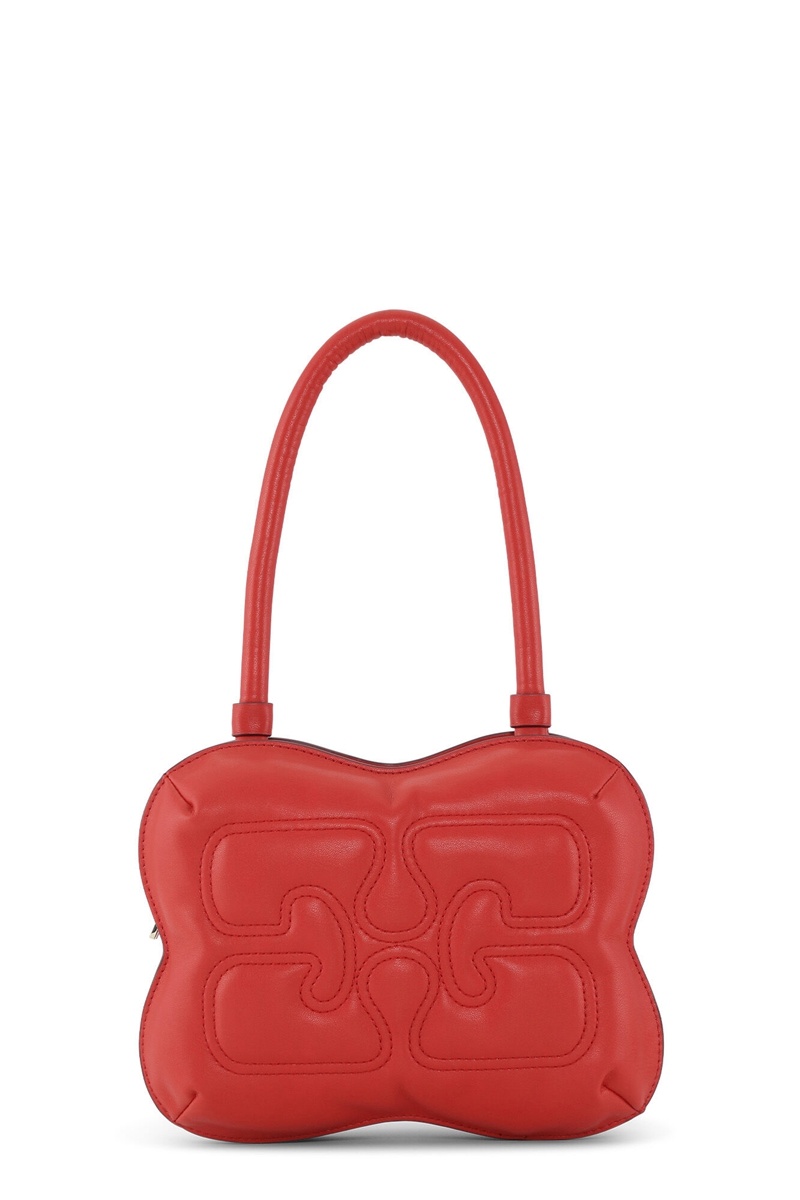 Ganni Butterfly Handtasche Rot | 539-JOULZK