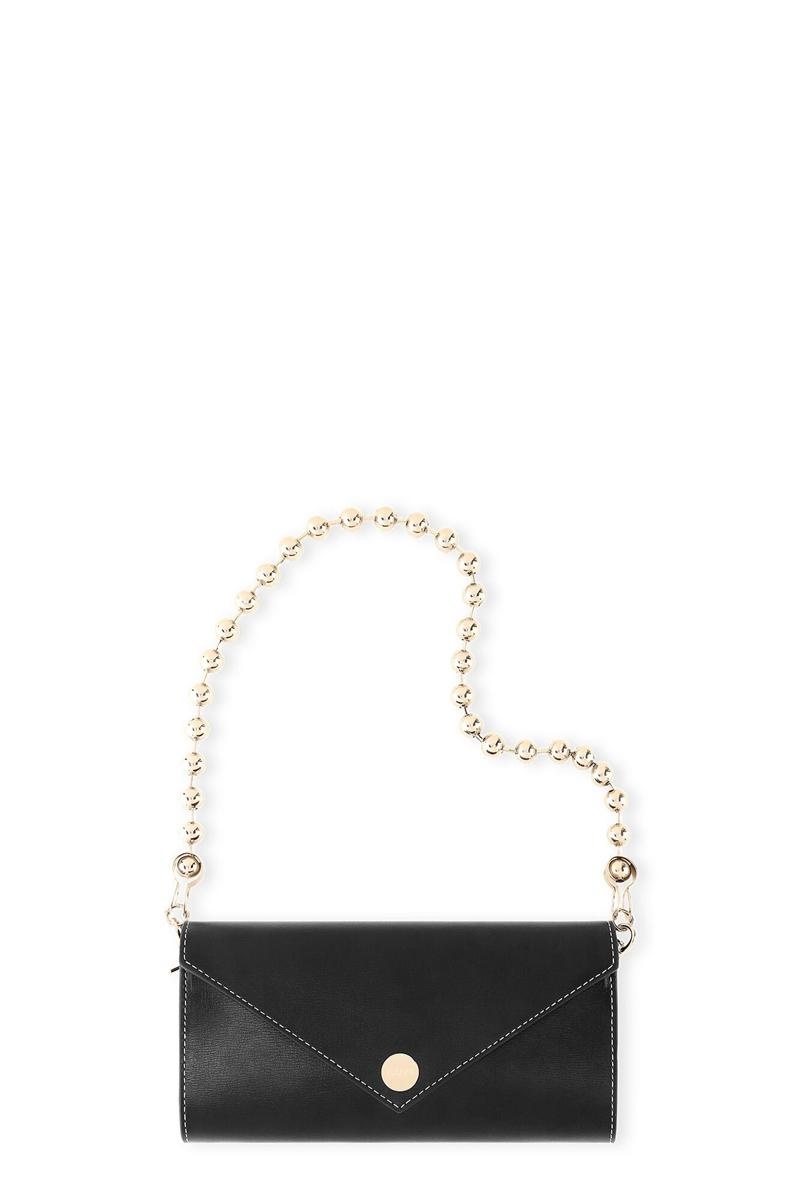 Ganni Chain Mini Handtasche Schwarz | 721-QITSOJ