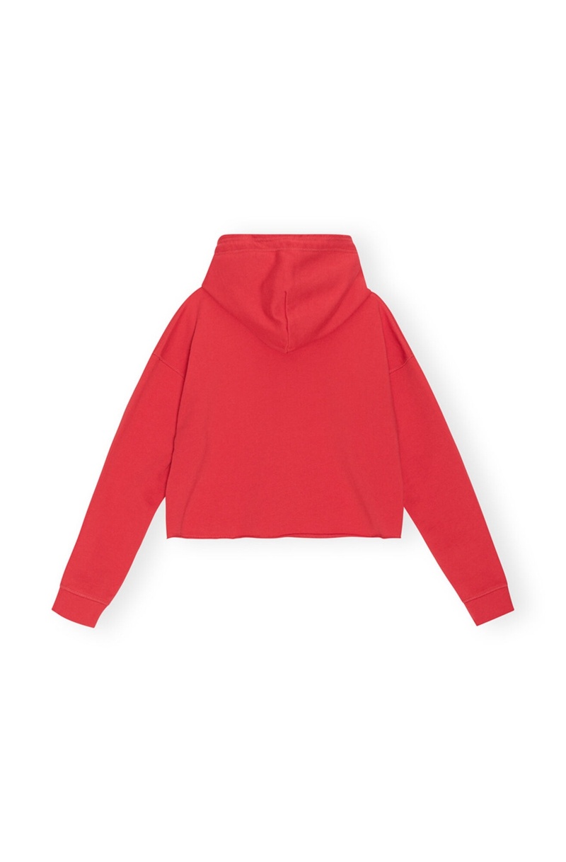 Ganni Isoli Cropped Oversized Pullover Rot | 460-VGEPHJ