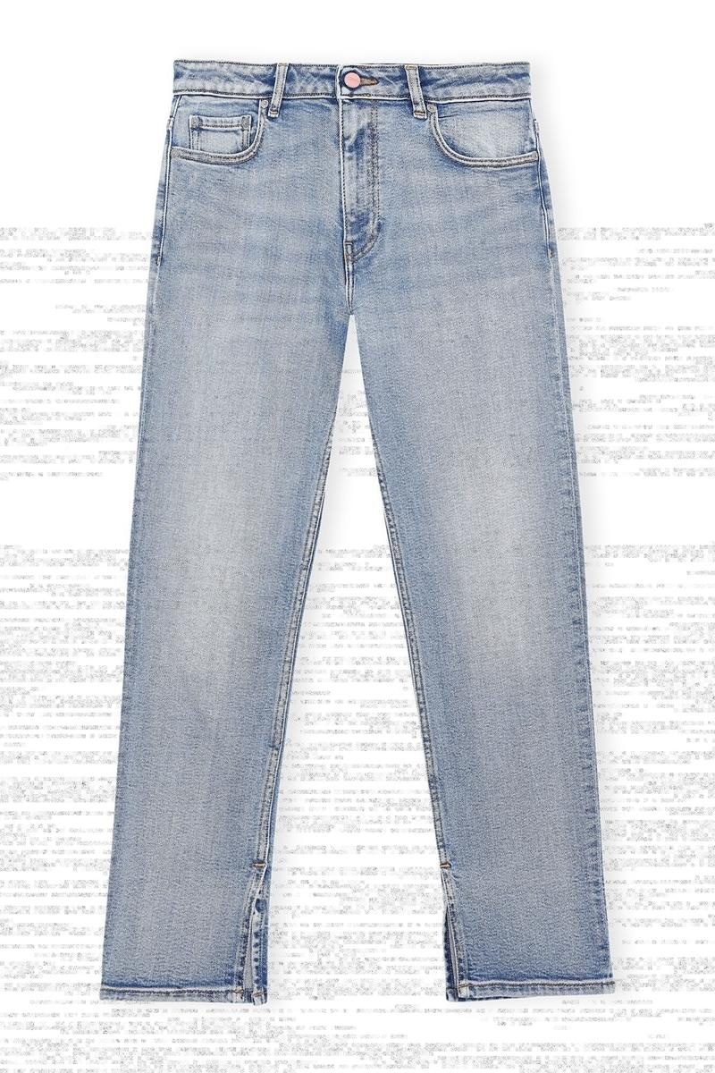 Ganni Kompfort Stretch Beksi Jeans Hellblau | 241-LKQJIP