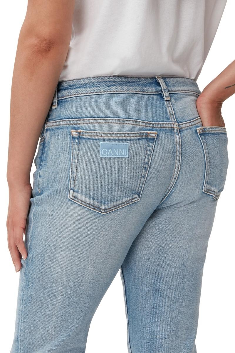 Ganni Kompfort Stretch Beksi Jeans Hellblau | 241-LKQJIP