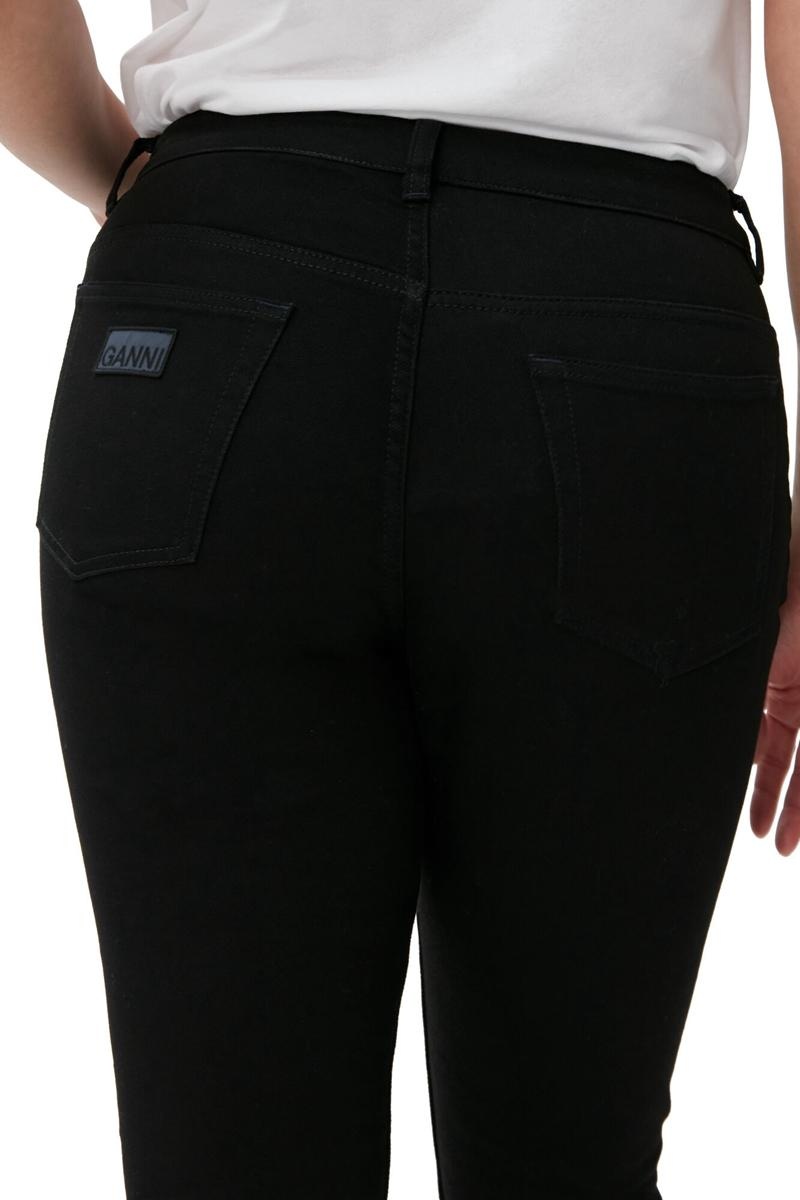 Ganni Kompfort Stretch Beksi Jeans Schwarz | 126-DOEUBX