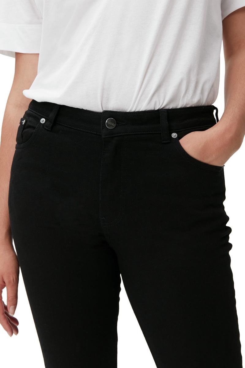 Ganni Kompfort Stretch Beksi Jeans Schwarz | 126-DOEUBX