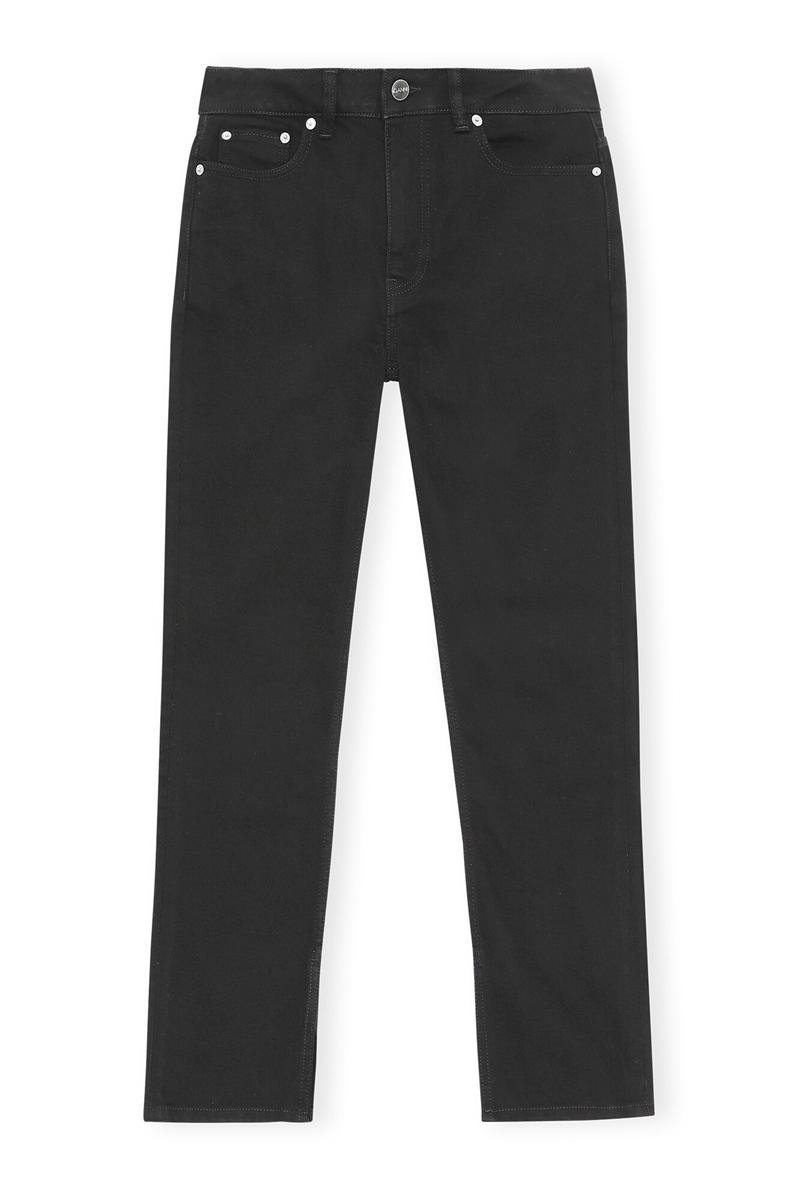 Ganni Kompfort Stretch Beksi Jeans Schwarz | 126-DOEUBX