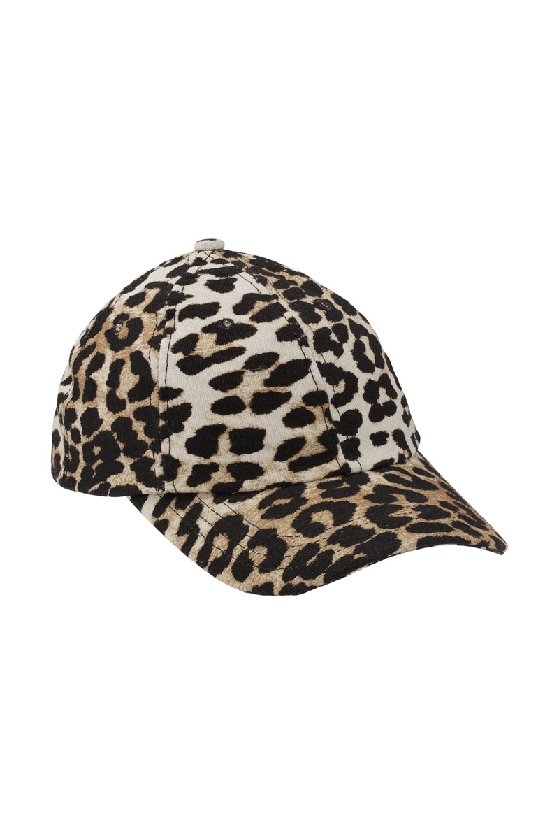 Ganni Leopard Canvas Hüte Leopard | 213-MZYFAV