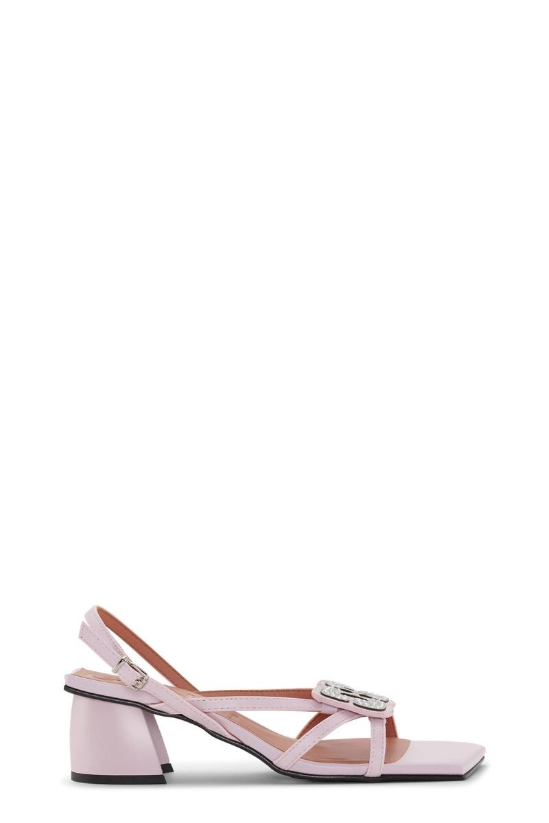 Ganni Lilac Butterfly Strass Kitten Sandalen Helllila | 169-UYWBAV