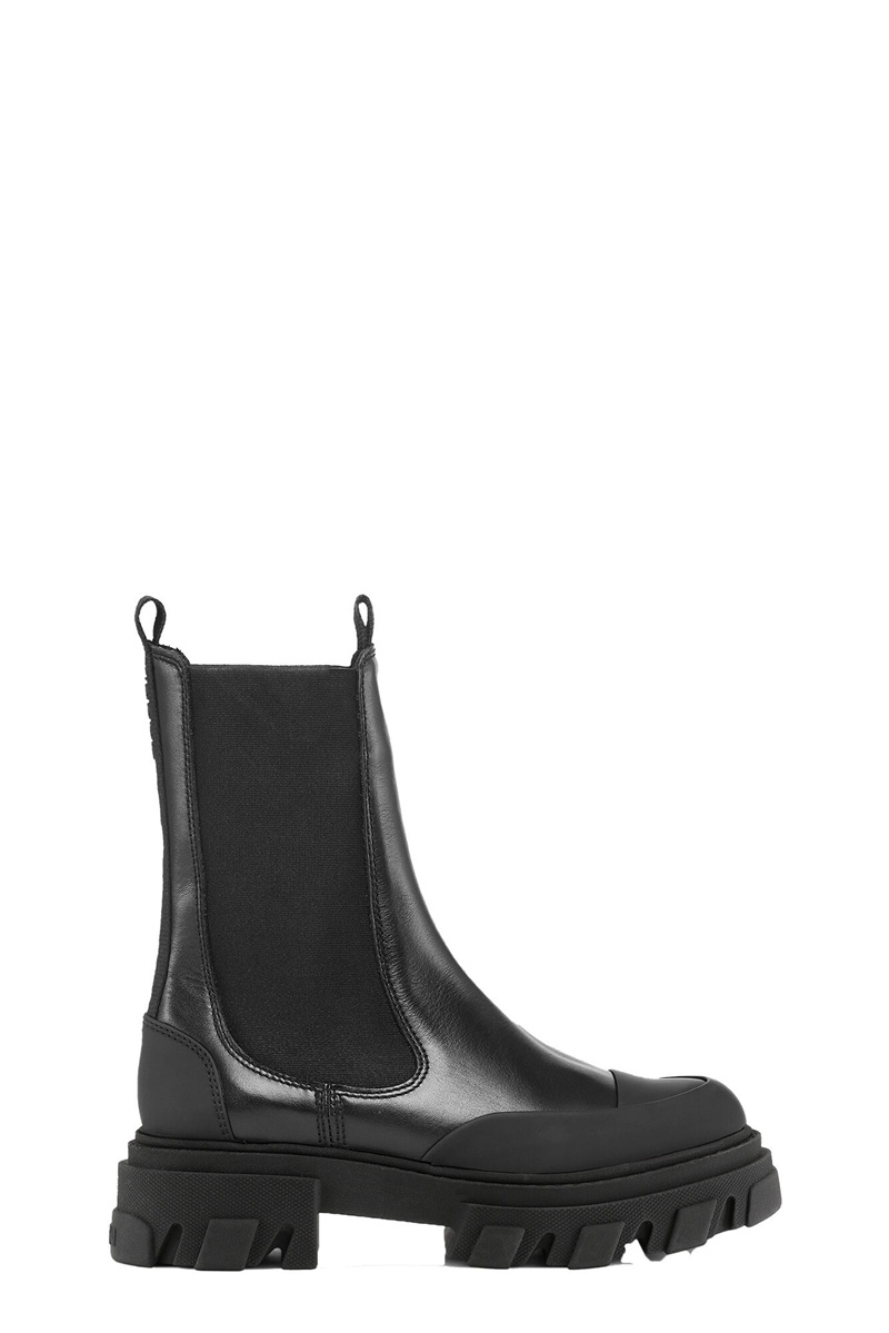 Ganni Mid Chelsea Stiefel Schwarz | 795-DIXSJR