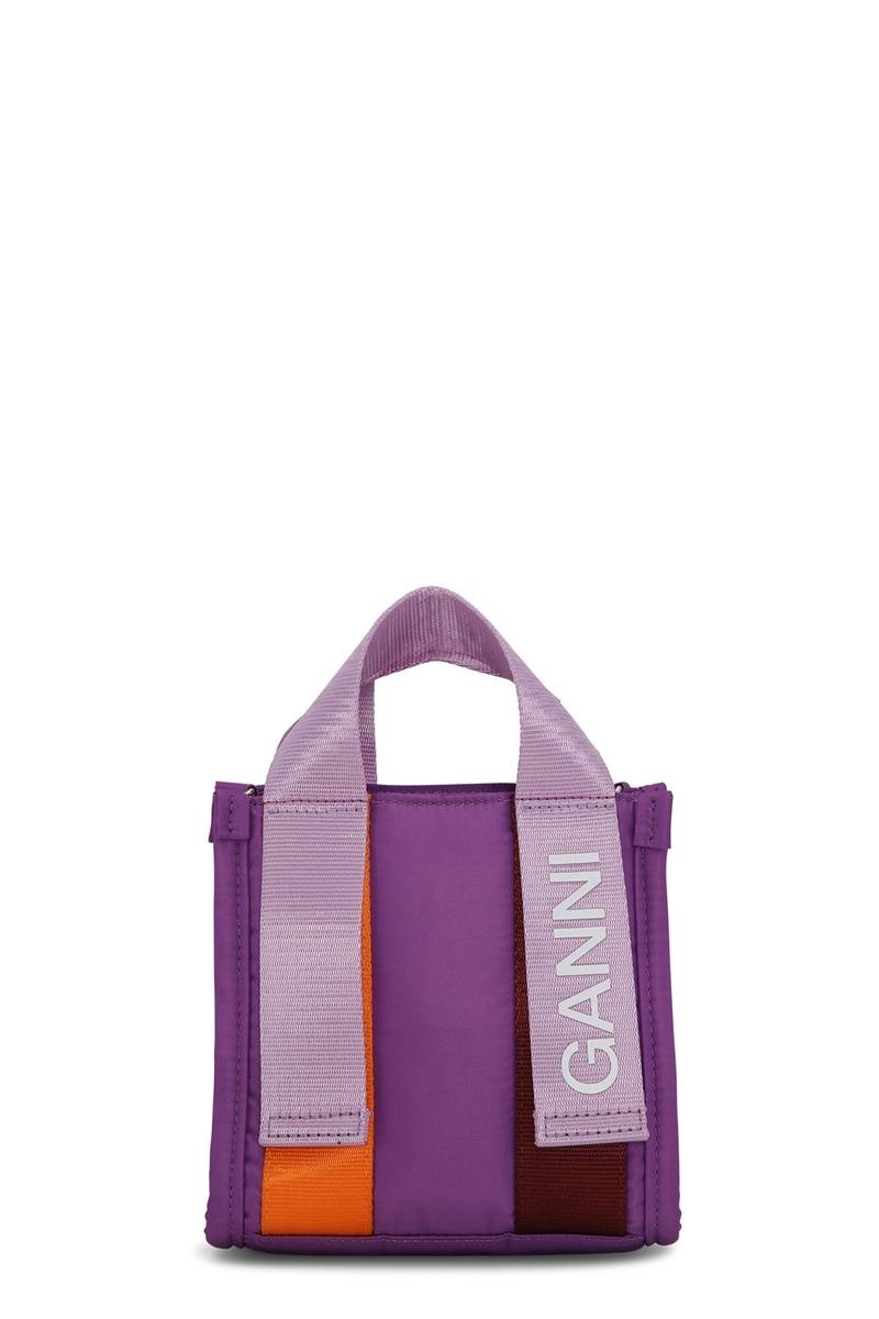 Ganni Mini Tech Tragetasche Lila Bordeaux | 368-SKVMXL