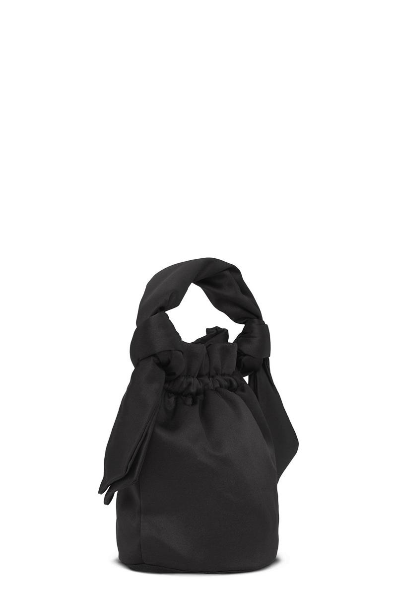 Ganni Occasion Handle Knot Handtasche Schwarz | 861-TAZJOK