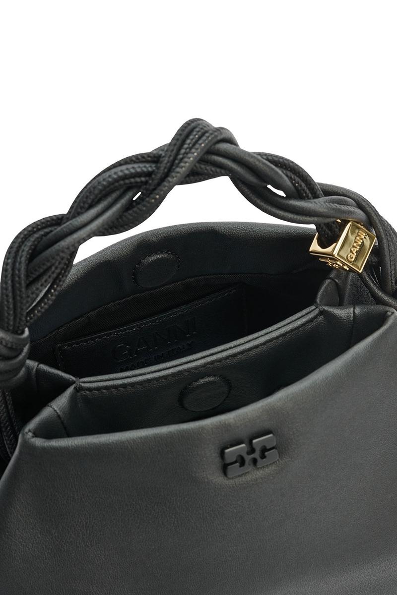 Ganni Ohoskin Bou Handtasche Schwarz | 907-GKQCMO