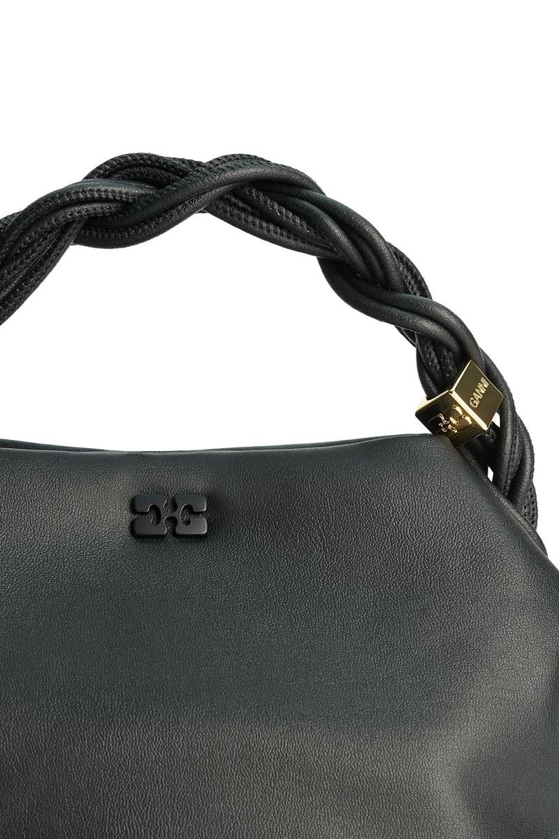 Ganni Ohoskin Bou Handtasche Schwarz | 907-GKQCMO