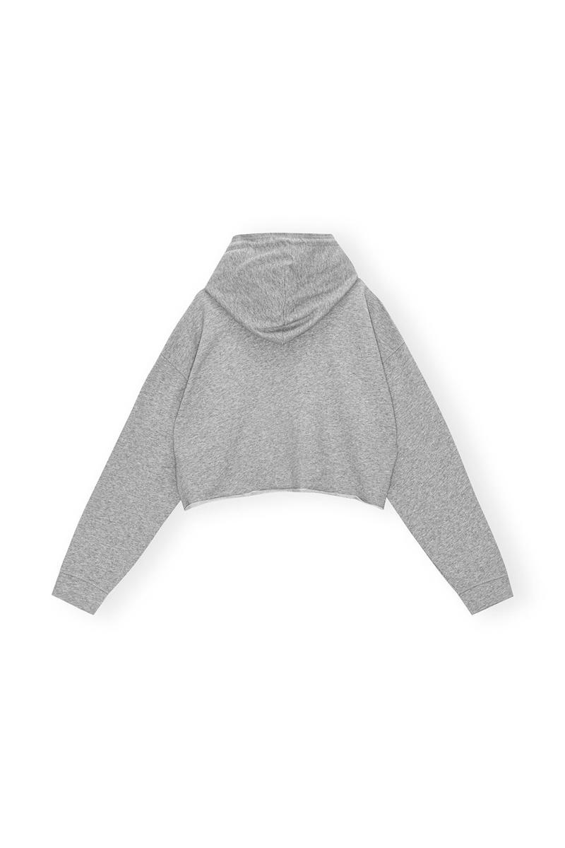 Ganni Oversized Isoli Cropped Pullover Grau | 936-XONYMJ