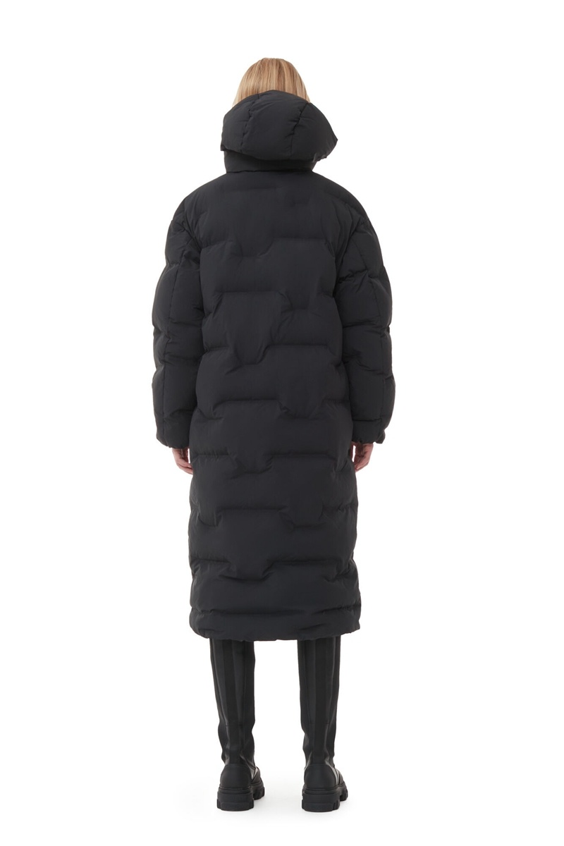 Ganni Oversized Soft Puffer Mäntel Schwarz | 561-FNLXWY