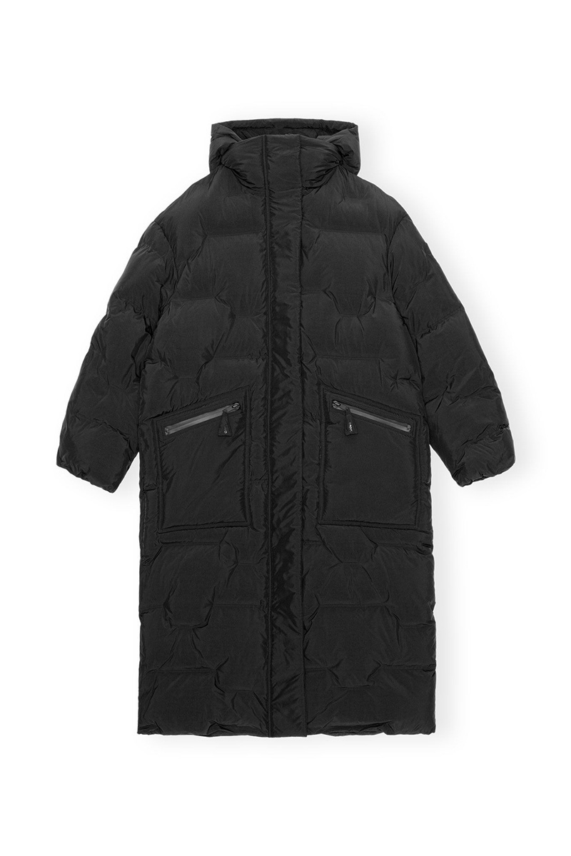 Ganni Oversized Soft Puffer Mäntel Schwarz | 561-FNLXWY