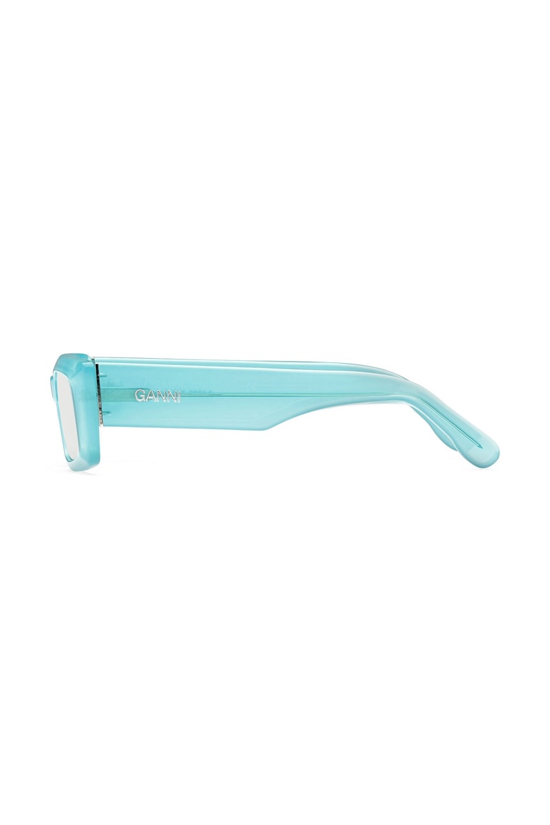 Ganni Rectangular Sonnenbrille Blau | 392-LCXIBP