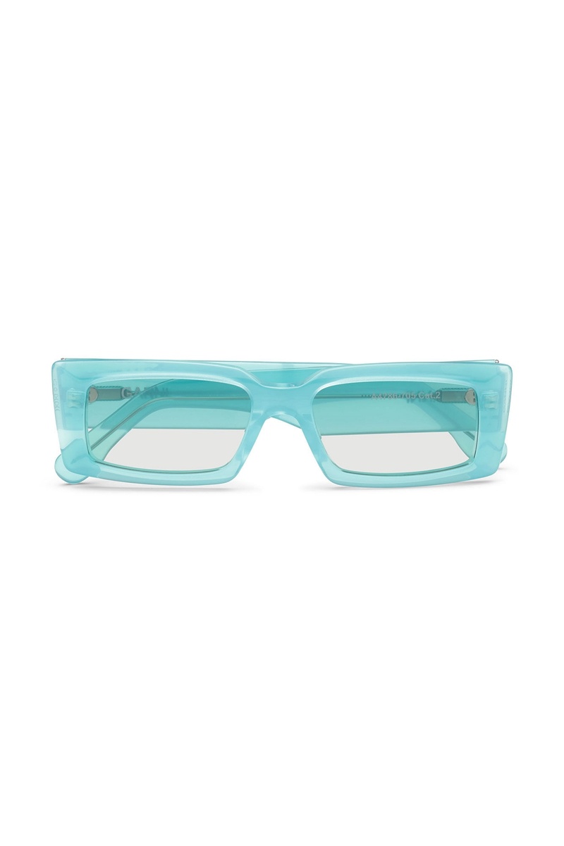 Ganni Rectangular Sonnenbrille Blau | 392-LCXIBP