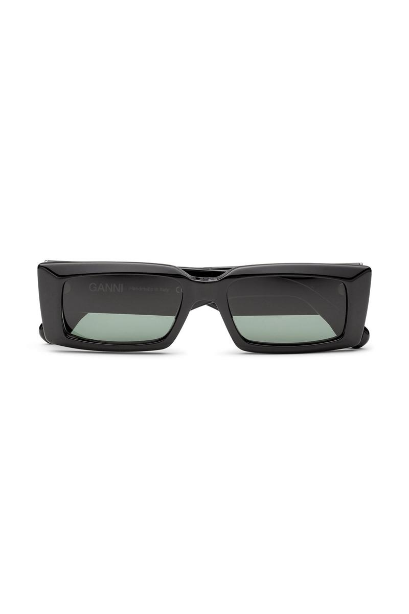 Ganni Rectangular Sonnenbrille Schwarz | 261-OAUGHT