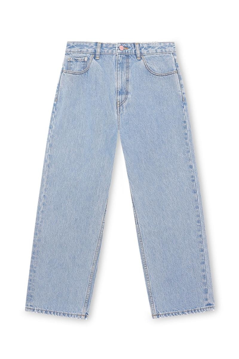 Ganni Rigid Denim Misy Cropped Jeans Hellblau Grau | 175-FQUJVG