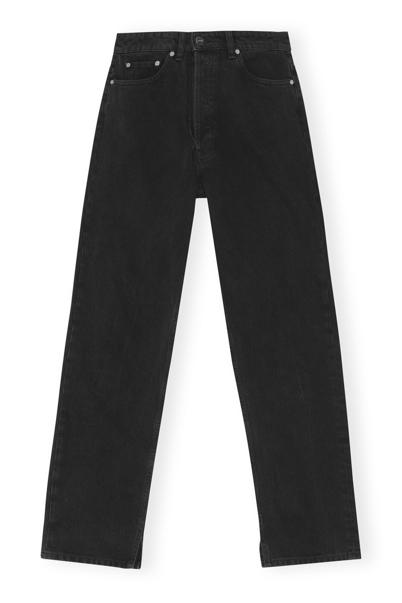 Ganni Rigid Denim Rigid Denim Figni Jeans Schwarz | 274-LVIXMU