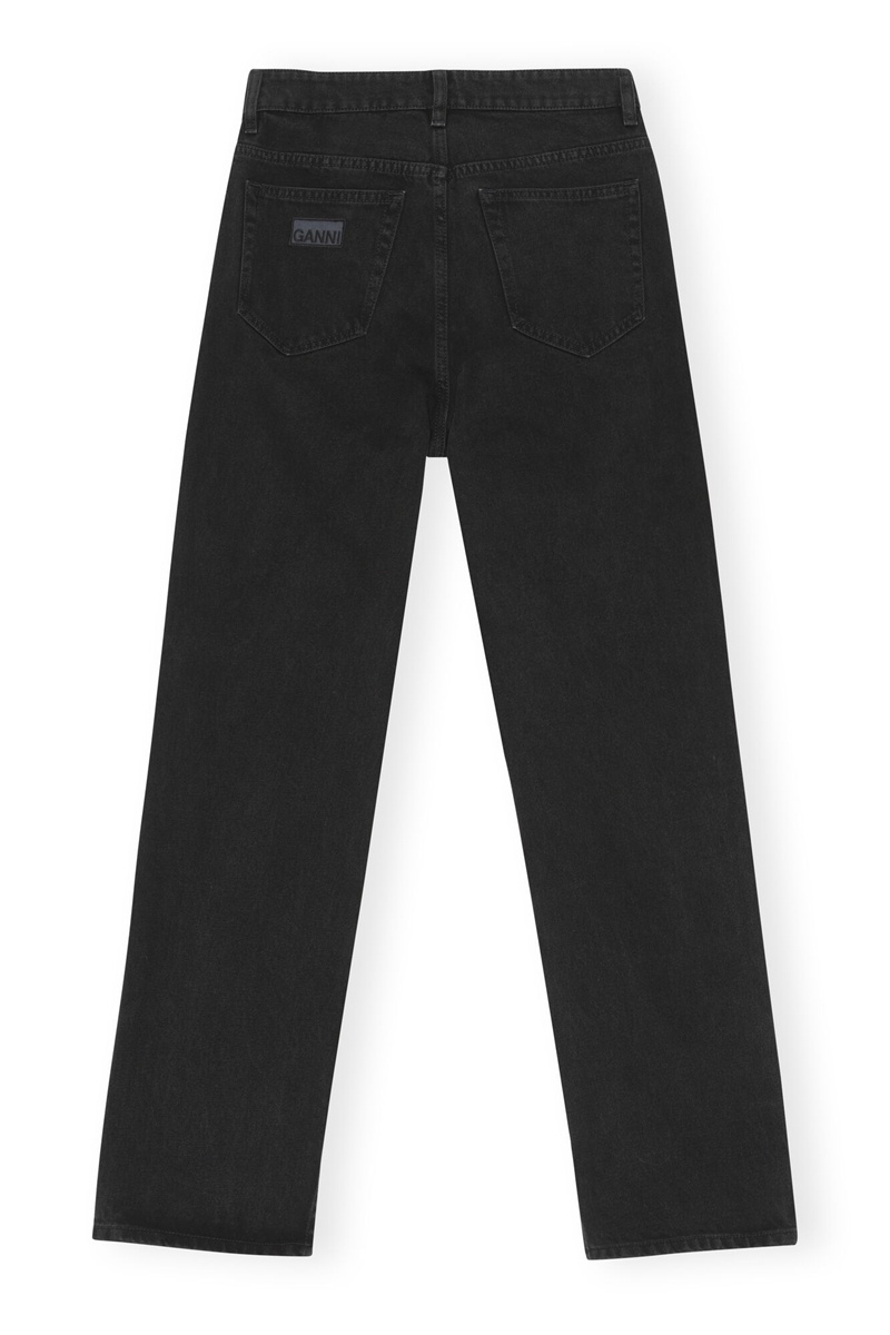 Ganni Rigid Denim Rigid Denim Figni Jeans Schwarz | 274-LVIXMU