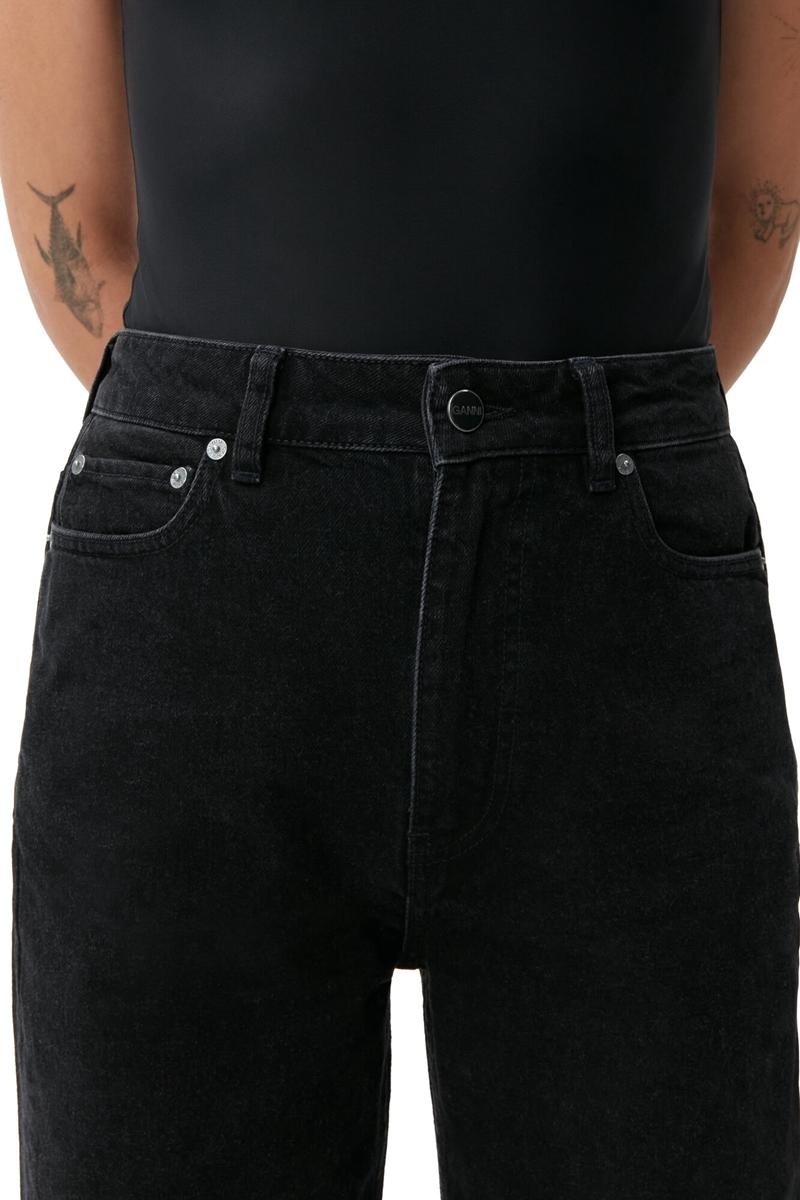 Ganni Rigid Denim Rigid Denim Magny Jeans Schwarz | 031-CVGNAY