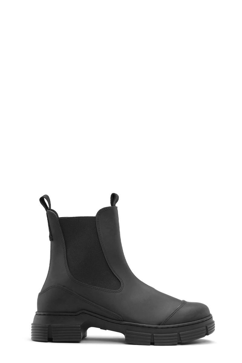 Ganni Rubber City Stiefel Schwarz | 247-KDIOBZ