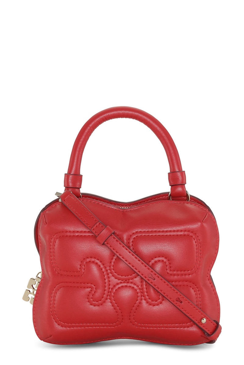 Ganni Small Butterfly Crossbody Tasche Rot | 958-ZJCAGS