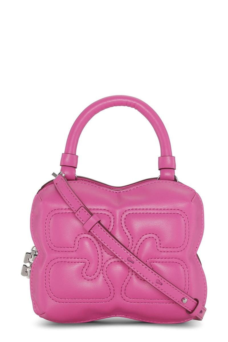 Ganni Small Butterfly Crossbody Tasche Rosa | 583-EUMWKD