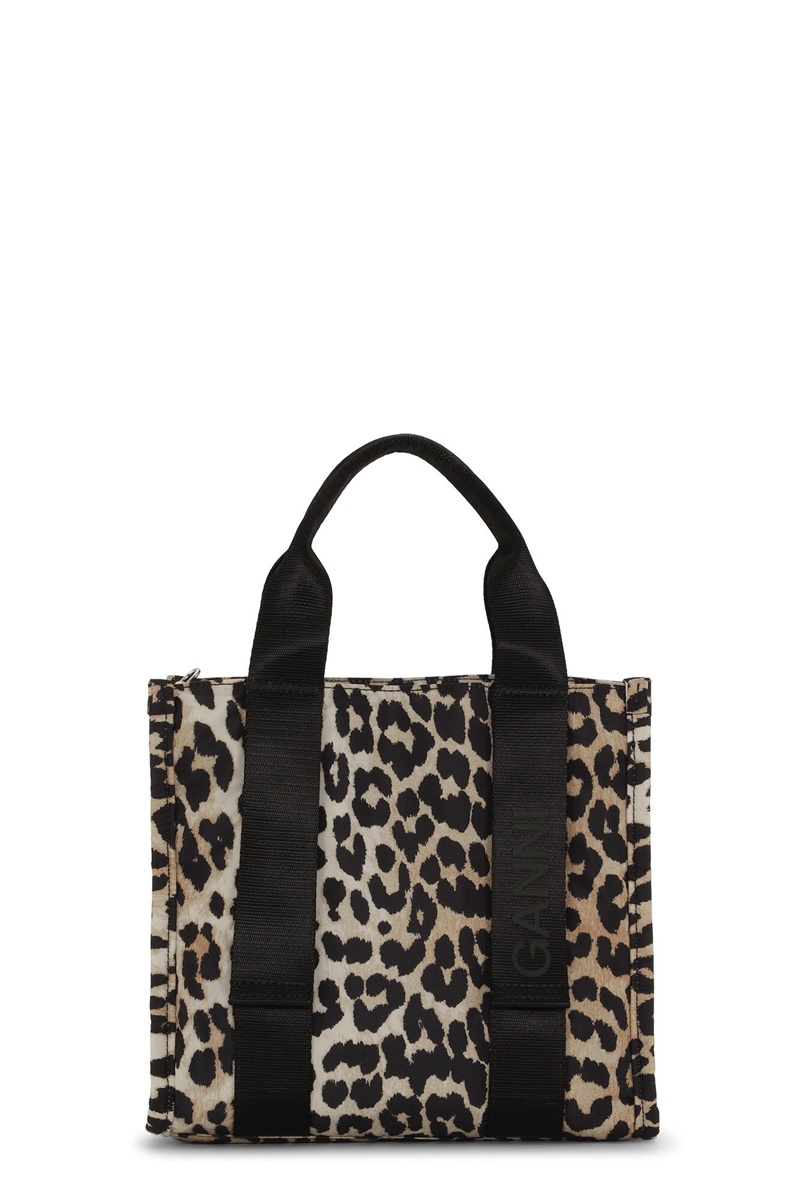 Ganni Small Leopard Tech Tragetasche Leopard | 780-OFJDQM