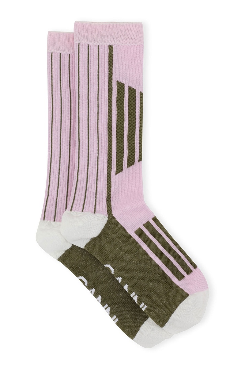 Ganni Sportliche Socken Helllila | 169-QWIVRC